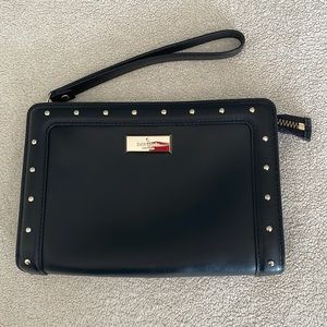 NWOT Kate Spade black leather wristlet